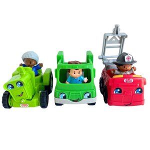 Fisher-Price Little People Vehicles & Miscellaneous Figures, Firetruck, Tractor